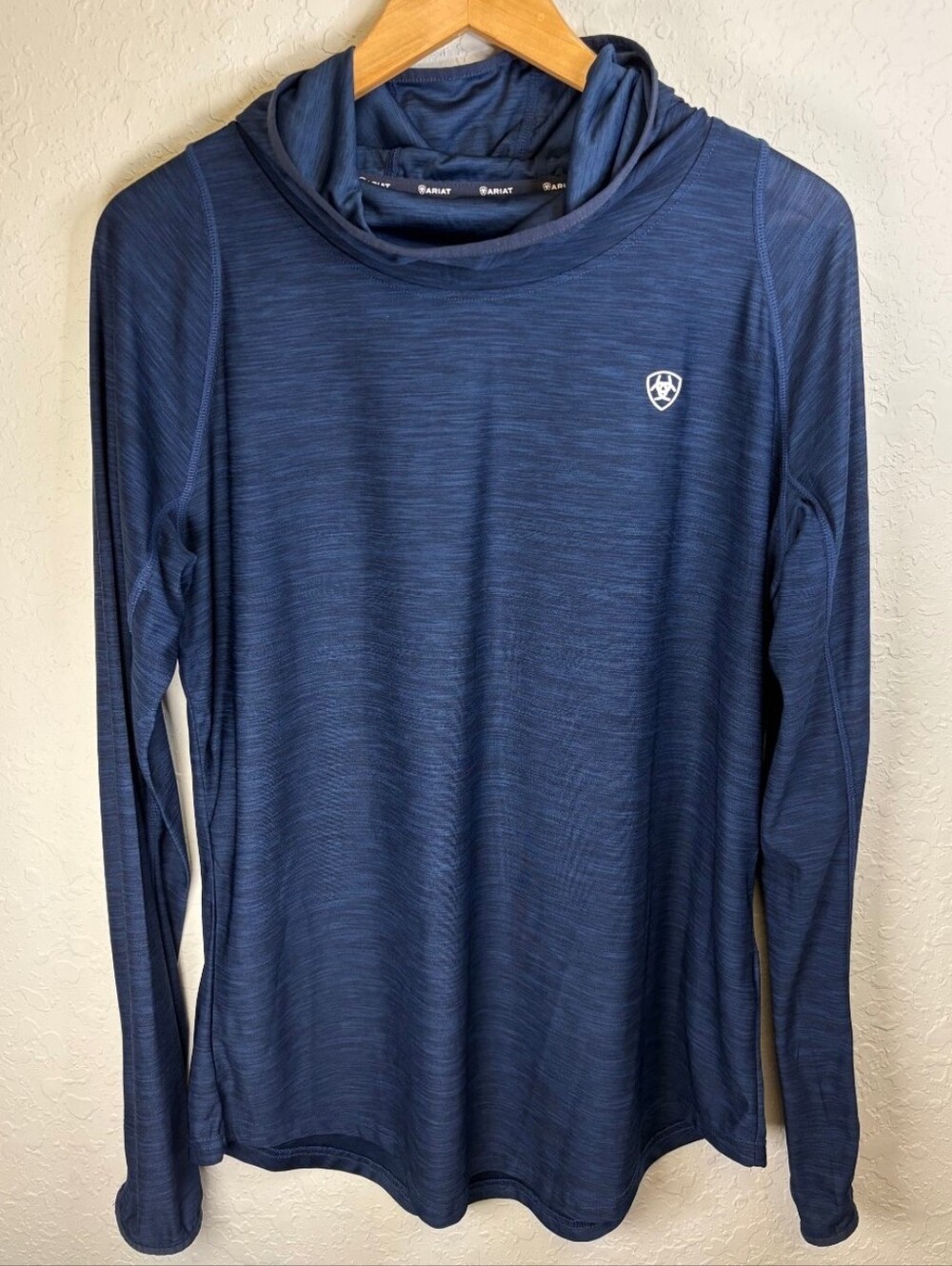 Ariat Tek Laguna Navy Blue Long Sleeve Lightweight Hoodie, Size XL